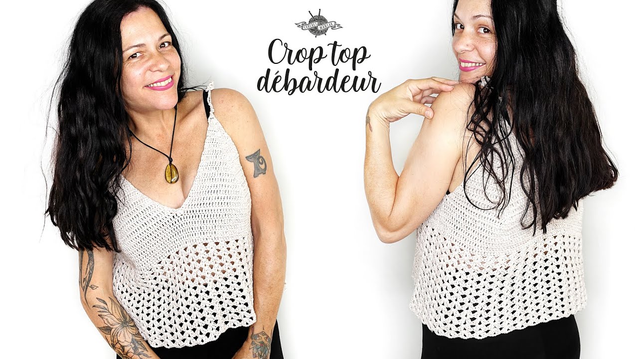 CROP TOP débardeur au crochet super facile et rapide