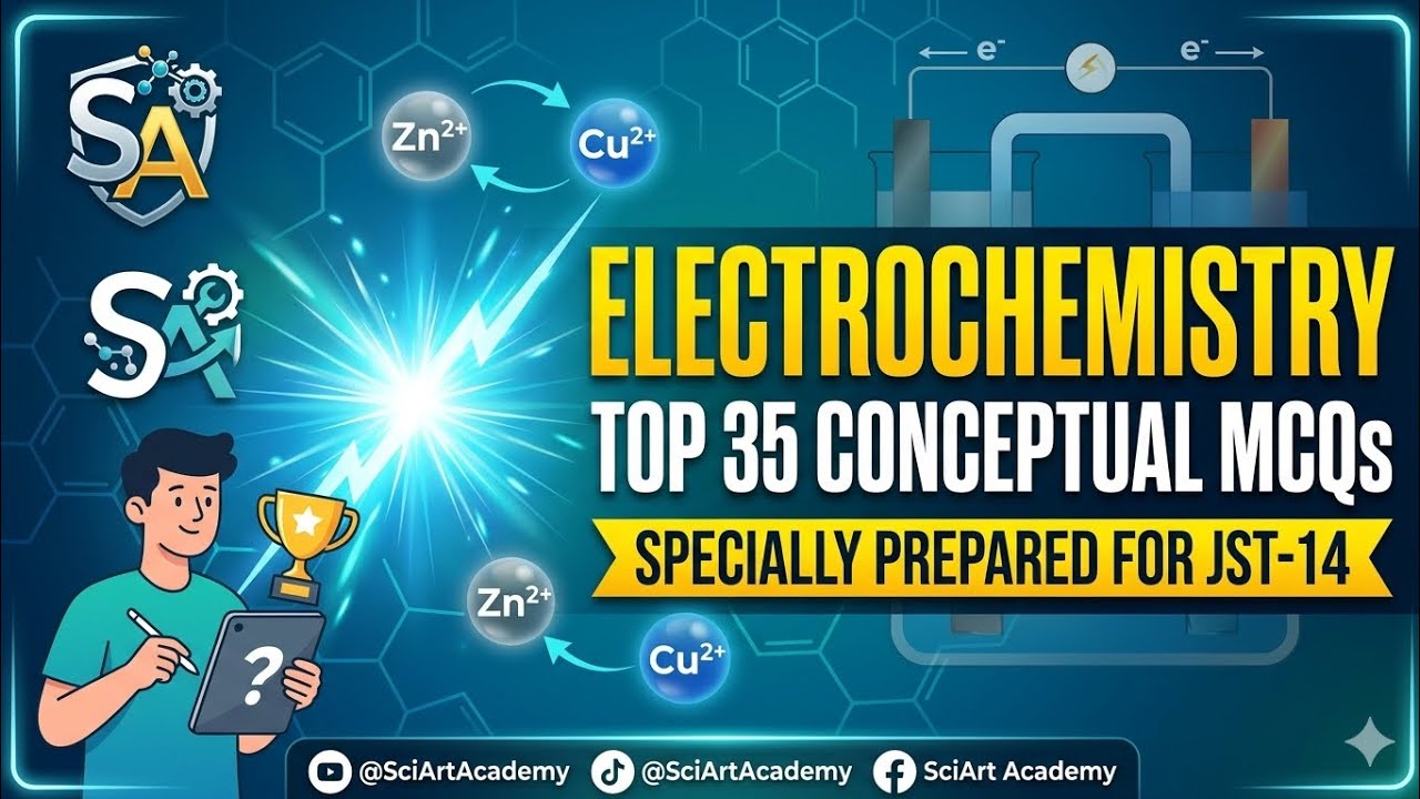 Top 35 Most Important Conceptual MCQs from Electrochemistry(Chemistry)|Specially Prepared For JST-14