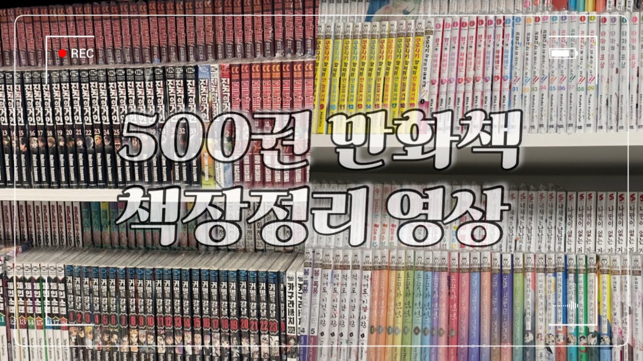 [오타쿠 브이로그] 500권 만화책장 정리영상🌨️ | 순정만화 | 소년만화 | 만화책정리
