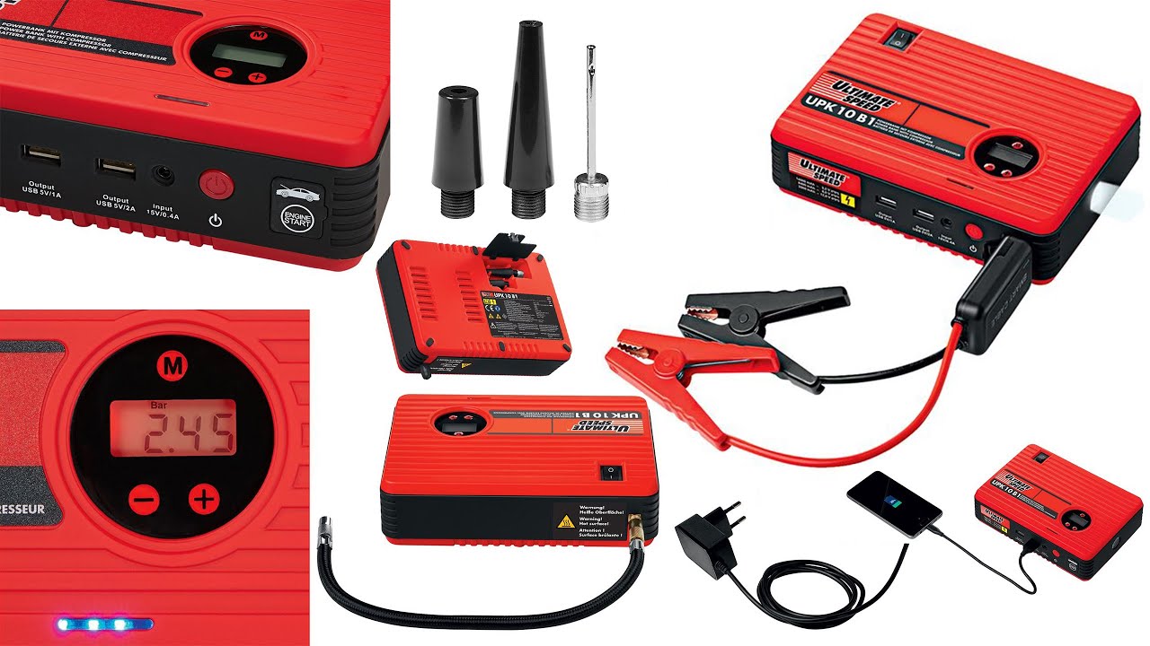 Ultimate Speed Jump Starter Power Bank With Compressor UPK 10 B1 TESTING
