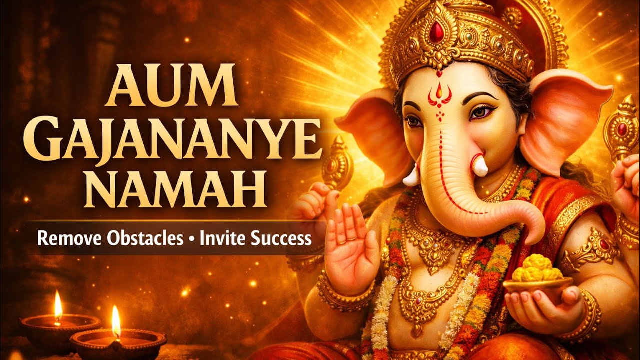 ॐ गजाननाय नमः | Aum Gajananye Namah 1008 Times Jaap | Ganesh Mantra for Success & Peace