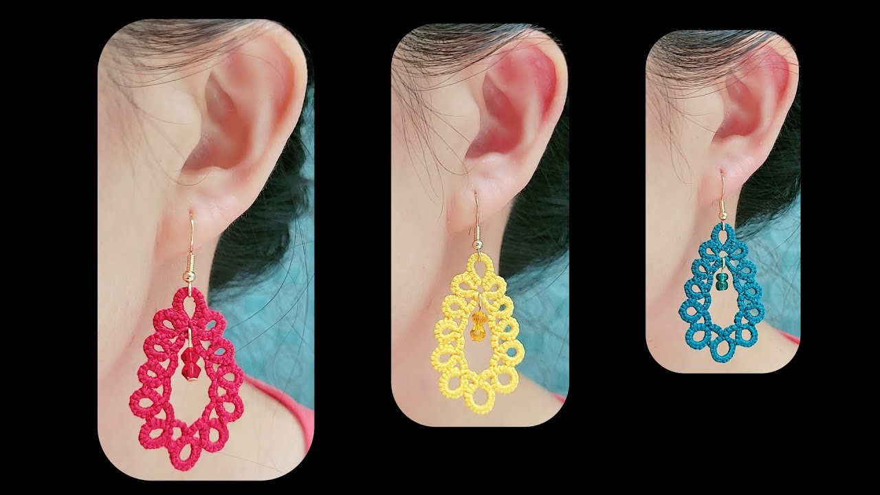 Beginner's Bliss: Easy Shuttle Tatted Earrings Tutorial!@HelensCrafts