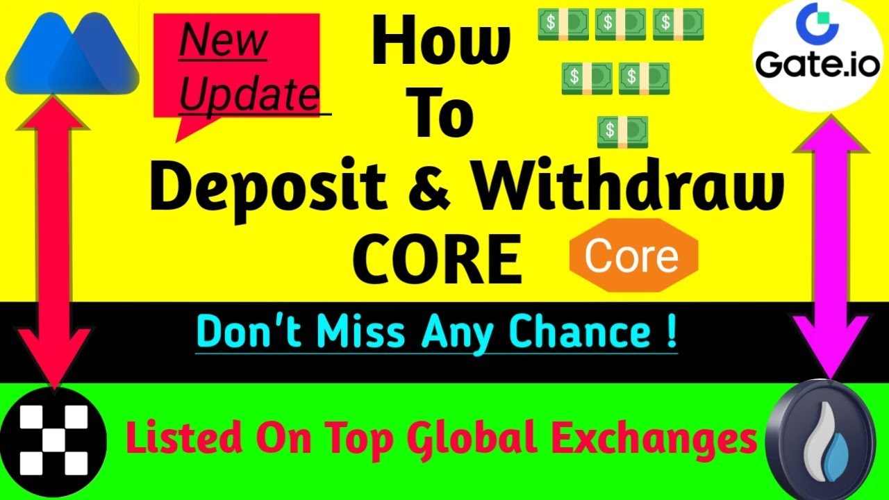 How to deposit and withdraw core on external exchanges? step by step details.