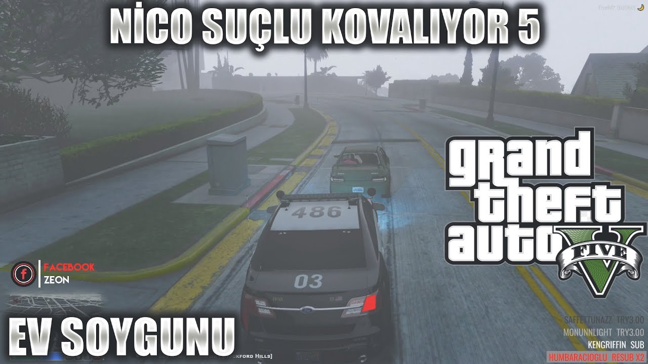 NİCO SU&Ccedil;LU KOVALIYOR 5 | EV SOYGUNU | EDRP GTA V EFSNE KA&Ccedil;IŞ