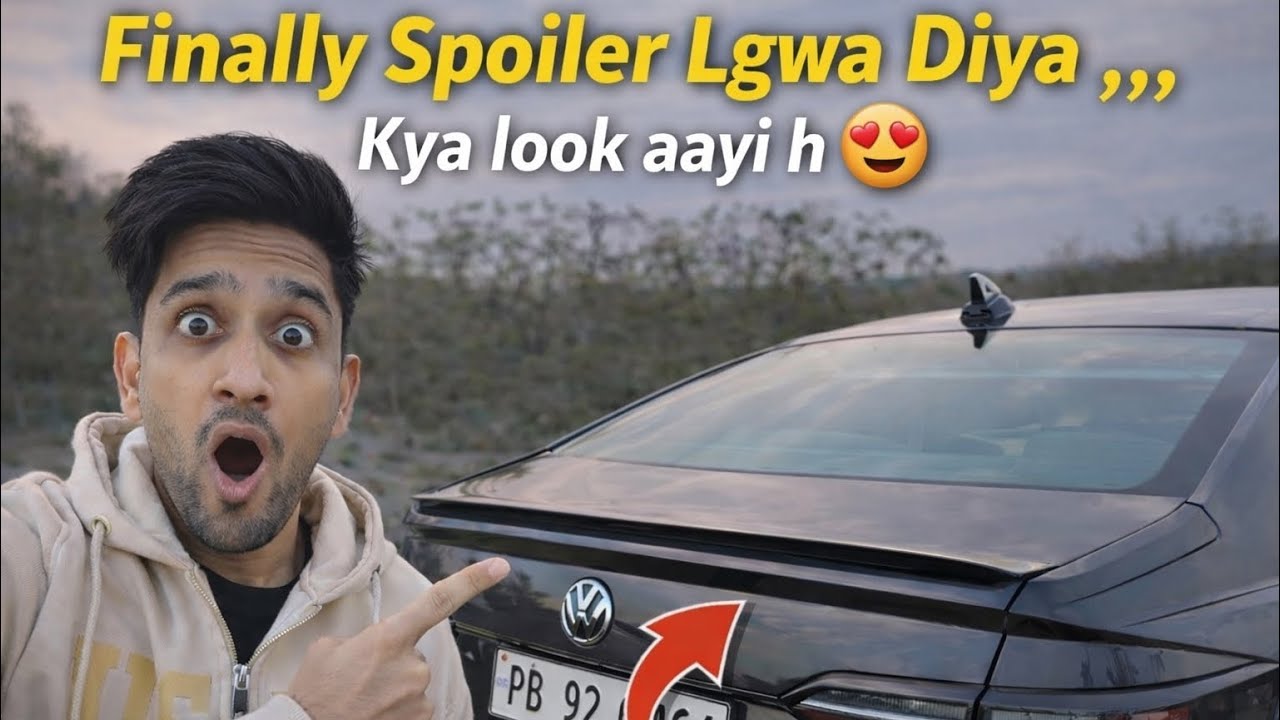 Installing Spoiler On My New Volkswagen Virtus| Sporty Look | Mohit Dreams 6164