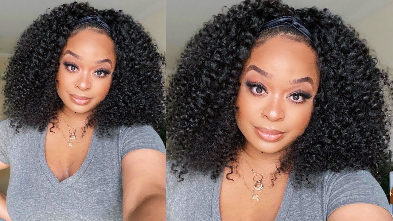 CURLYME HAIR | KlNKY CURLY HEADBAND WIG | HOW TO BLEND DYED EDGES