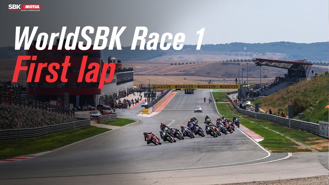 First lap from WorldSBK Race 1 at Navarra