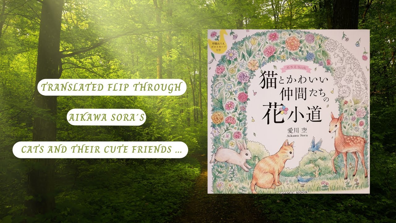 TRANSLATED Flip Through of Aikawa Sora´s Cats and Their Cute Friends on the Flower Path #flipthrough