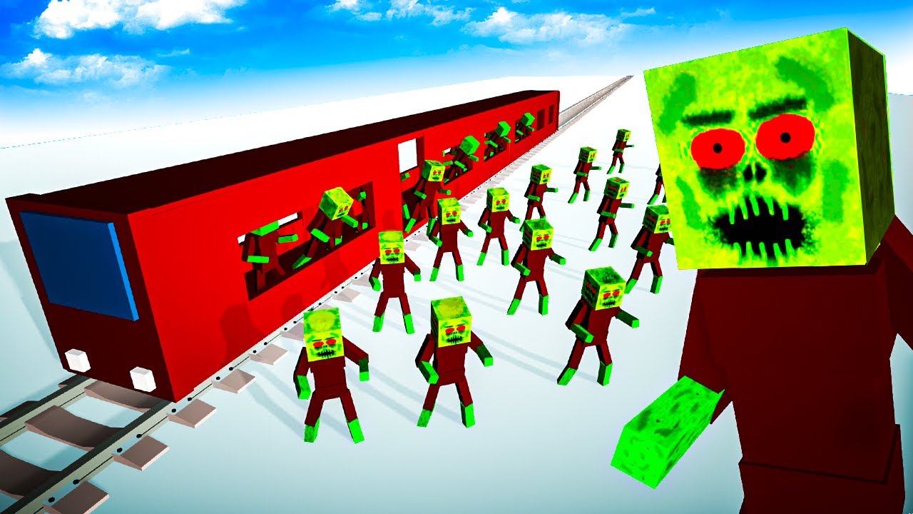 INSANE ZOMBIE TRAIN Survival Mission in Paint The Town Red!