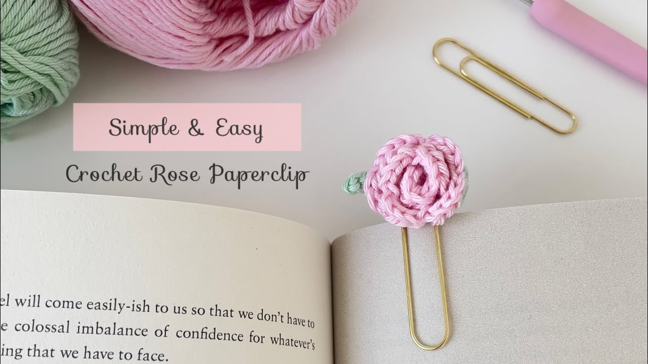 Very easy to make cute rose paperclip | step by step 
