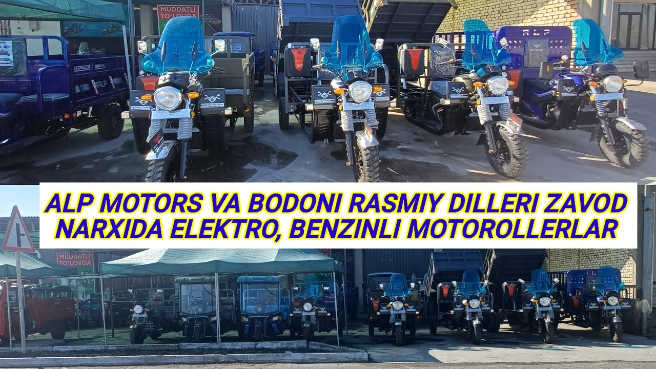 BENZINLI MOTOROLLERLAR ENDI ZAVOD NARXIDA ALP MOTORSNI RASMIY DILLERI 21.02.2026❤️‍🔥💯👍🫵🫡
