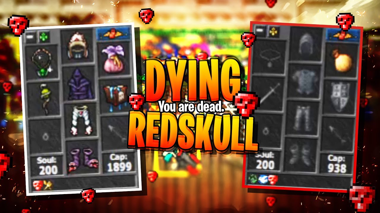 LOSING ALL RED SKULL!😈 and LOOTING RARE ITEM OF 85K OF TIBIACOINS!🤑 - TibiaClips #TibiaFerumbrinha🧙