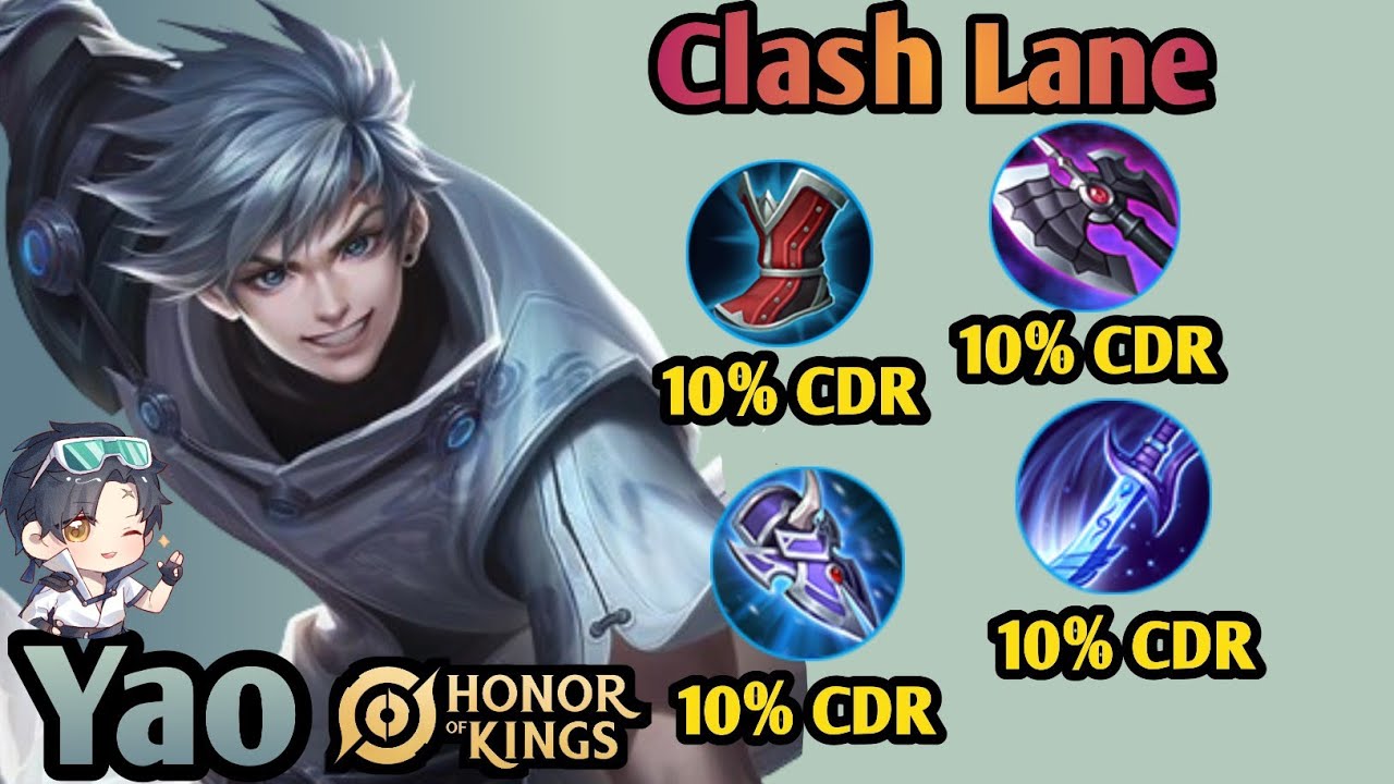 Yao Honor of Kings Clash Lane Gameplay | Yao Best Item Build