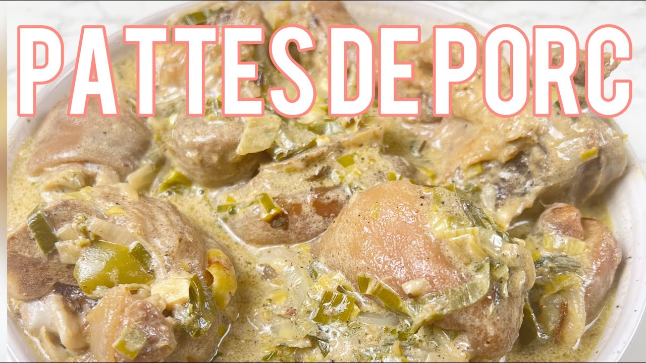 PATTES DE PORC A LA CREME FRAICHE