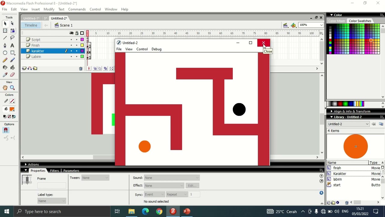 Cara membuat game sederhana di macromedia flash 8