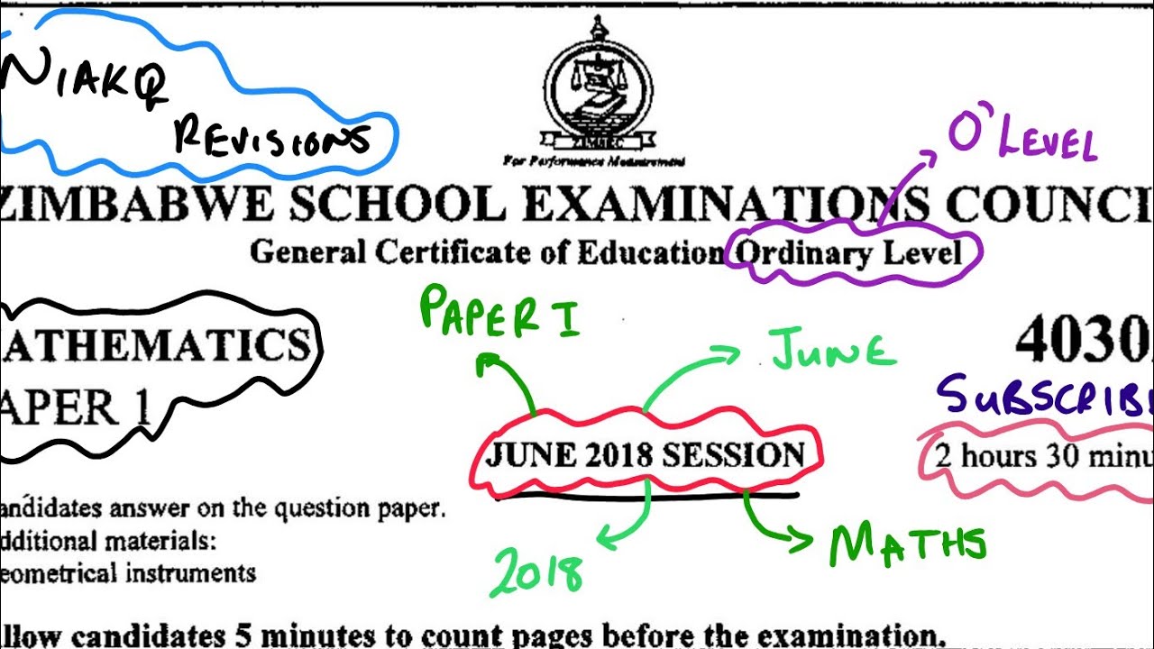 JUNE 2018 O LEVEL MATHS SELECTED QUESTIONS ( PAPER 1)