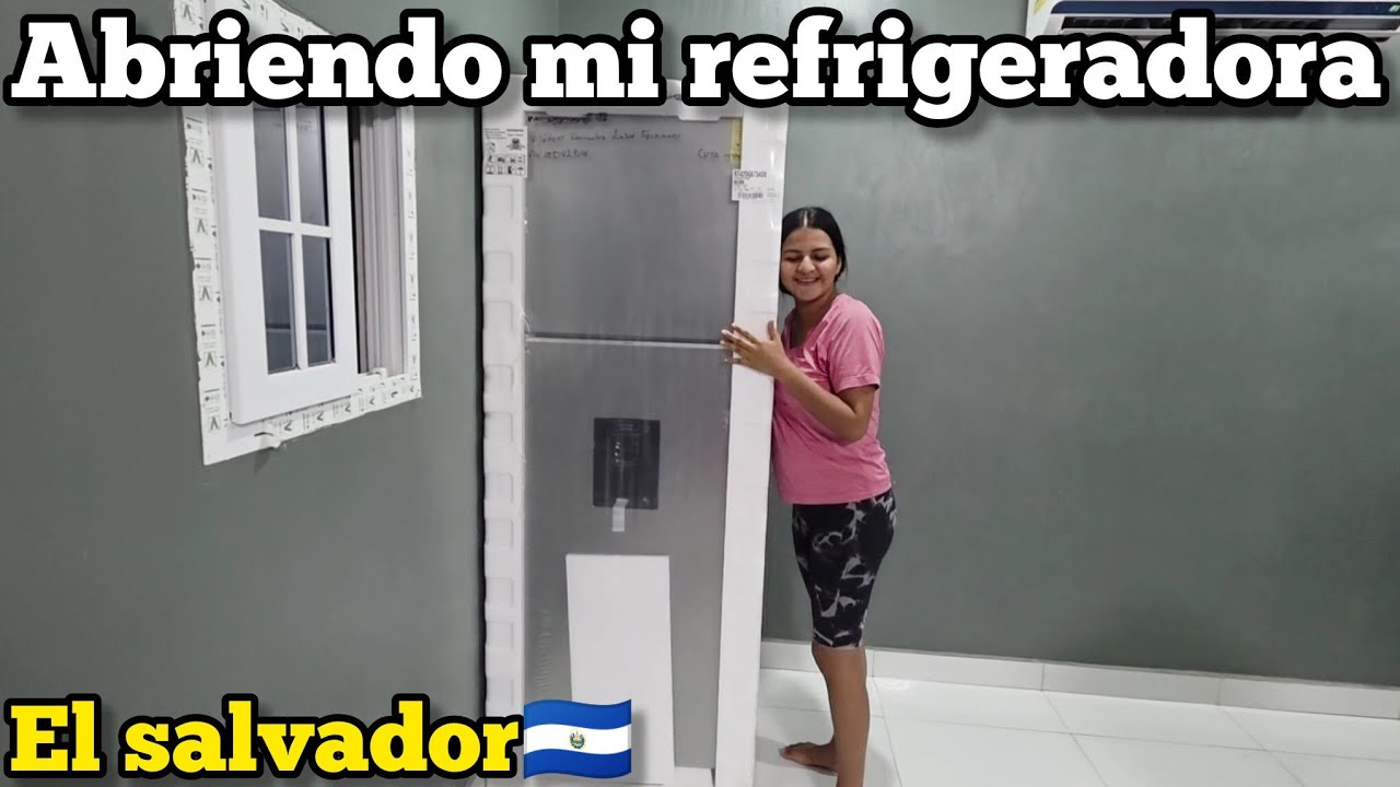 🚨🇸🇻ABRIENDO LA REFRIGERADORA NUEVA QUE ME COMPRO MI ESPOSO😍❤️