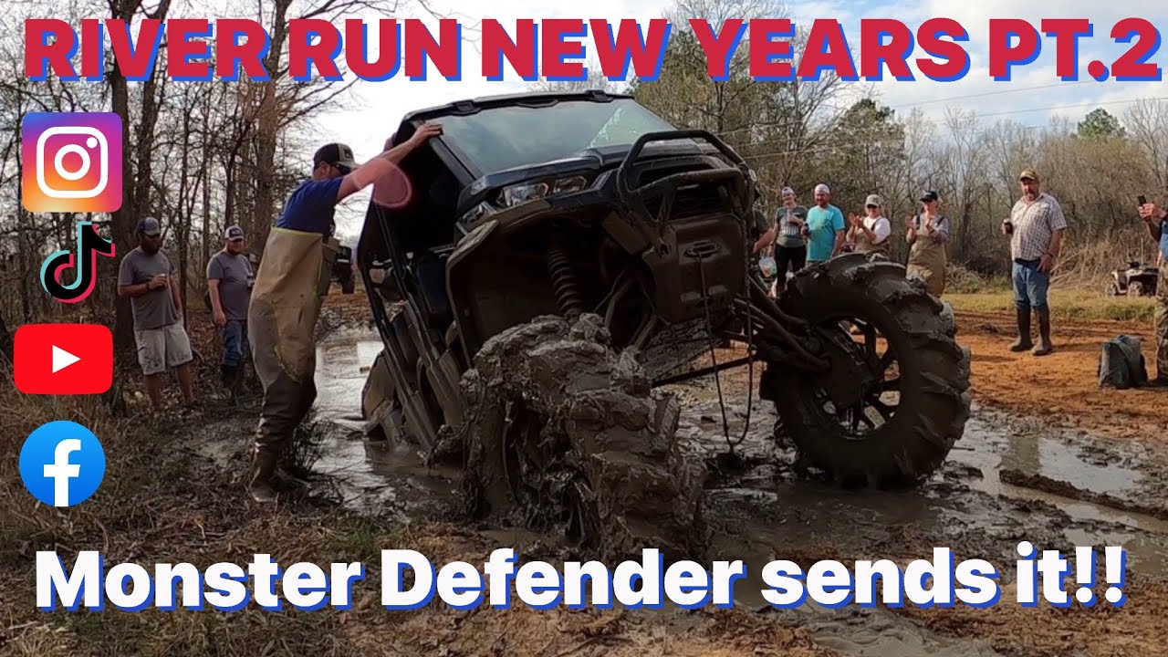 CAN AM DEFENDER LIFTED ON 46’S (SENDS IT!!) RIVER RUN NEW YEARS
