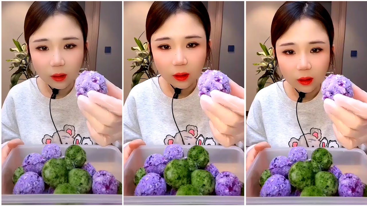 ASMR ICE EATING with MATCHA 