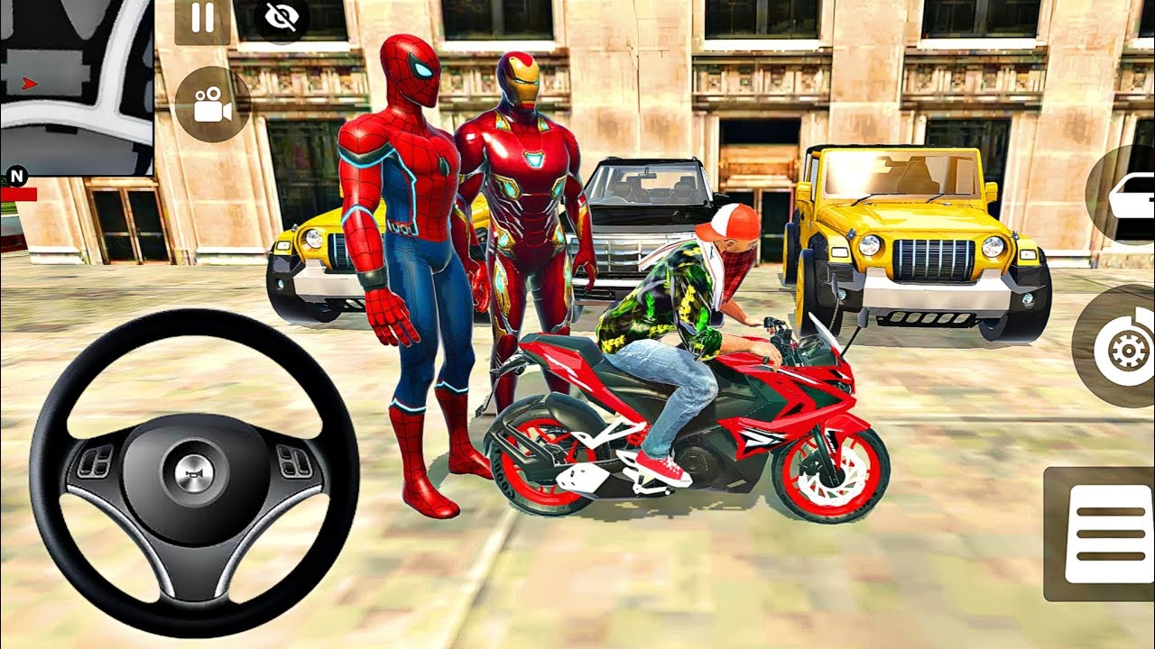 🔴🫶🏻Indian Thift Auto Simulator 🦚 Spiderman & Ironman Purchase 🥰 Luxury Monster Police Car Showroom 🌟