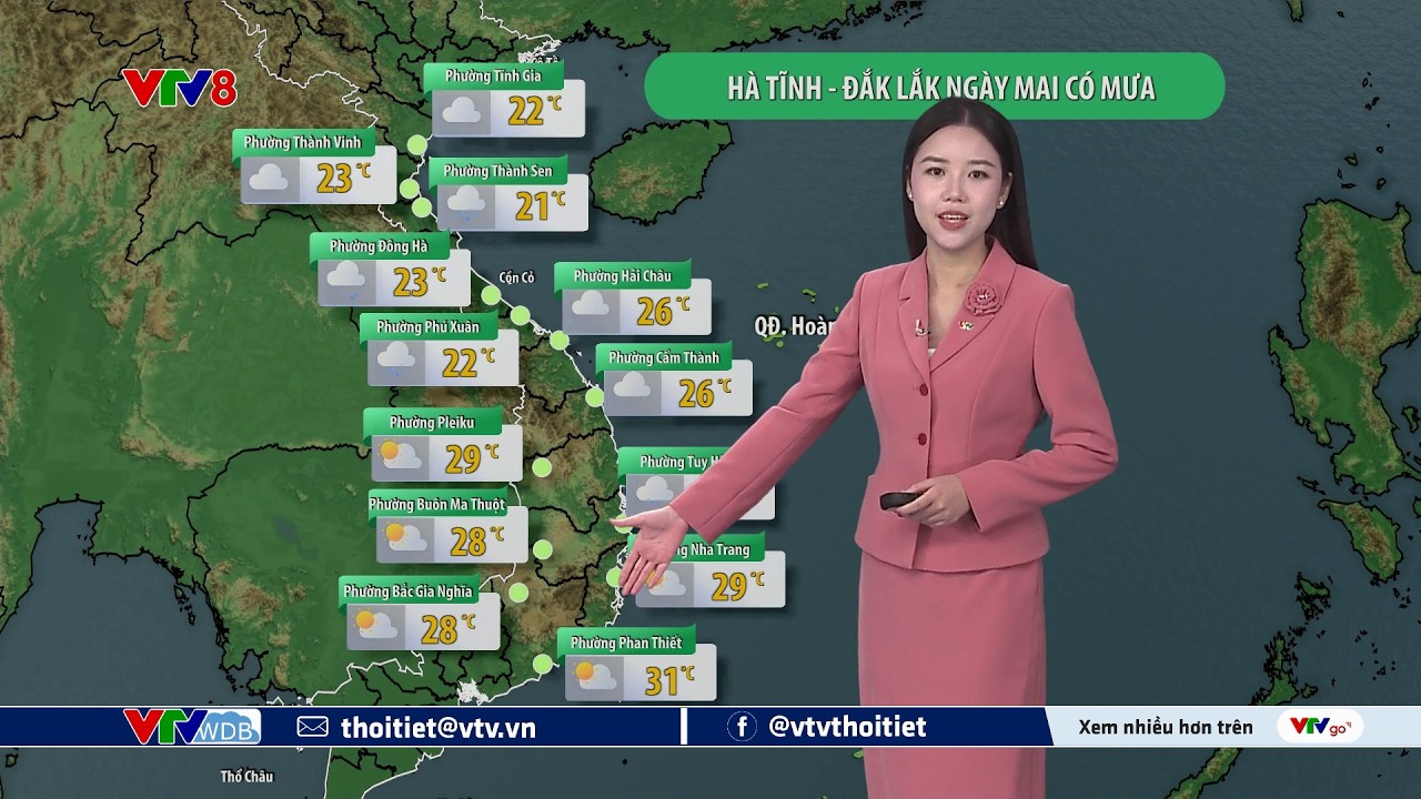 Dự báo thời tiết du lịch 7 ngày tới từ ngày 13 đến ngày 19/03/2026 | VTVWDB