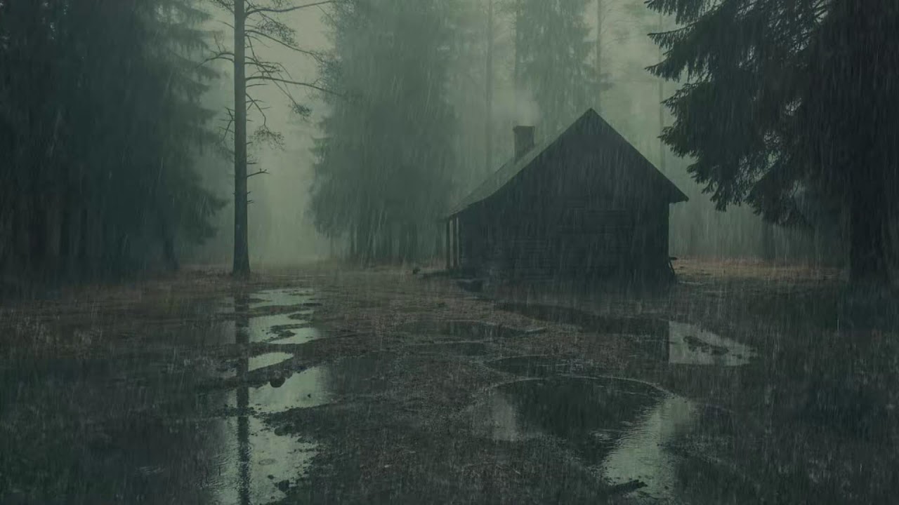 Cozy Cabin in the Forest at Night | Rain Sounds for Sleep