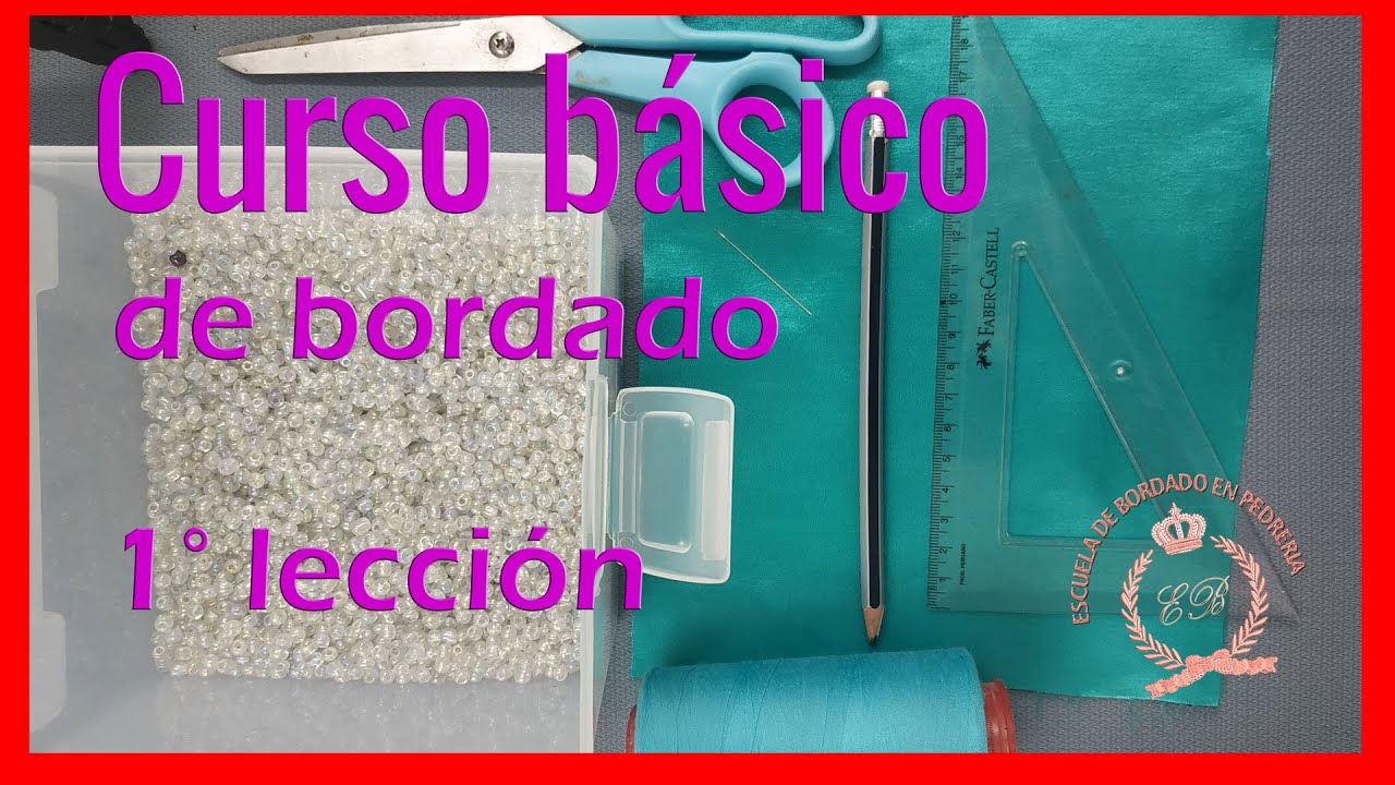 Curso básico de bordado en pedrería En Vivo -  clase 1. #YoMeQuedoEnCasa