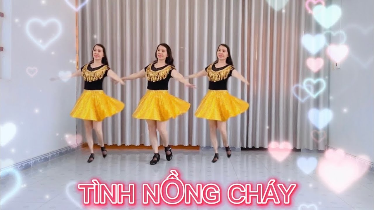 TÌNH NỒNG CHÁY // một điệu valse nhẹ nhàng bay bổng nhảy theo phong cách line dance // siêu đẹp 🌹❤️