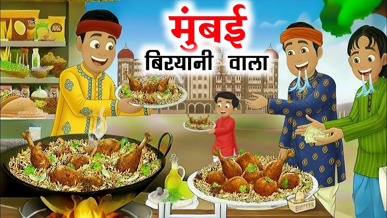 मुंबई बिरयानी वाला | Mumbai Biryani Wala | Hindi Kahani | Food Kahaniyan | Hindi Cartoon Story