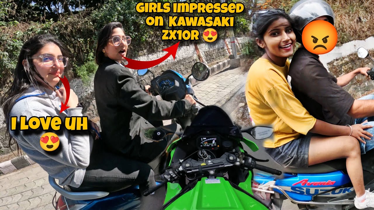 Kawasaki ZX10R Shocking Girls Reactions 😍 || Public Reactions In Mussorie Mall Road 😍 ||