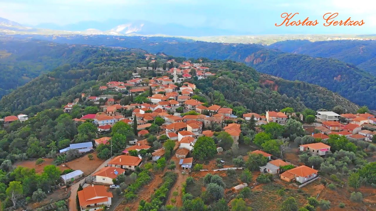 ΤΟ ΑΝΤΡΩΝΙ ΗΛΕΙΑΣ ΑΠΟ ΨΗΛΑ. ANTRONI AERIAL VIEW, ELIS (ILIA), GREECE.