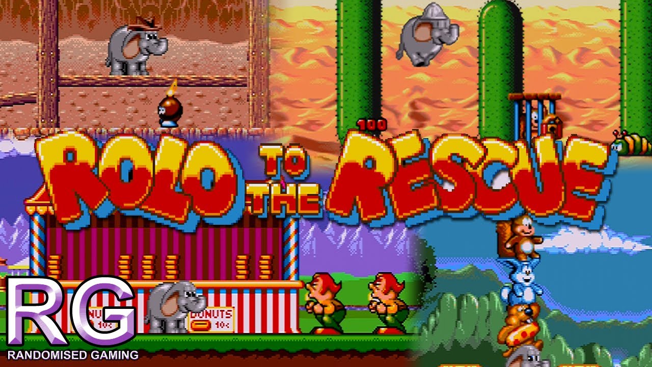 Rolo to the Rescue - Sega Mega Drive - Worlds 1,2,3 and 4 extensive gameplay [HD 1080p 60fps]
