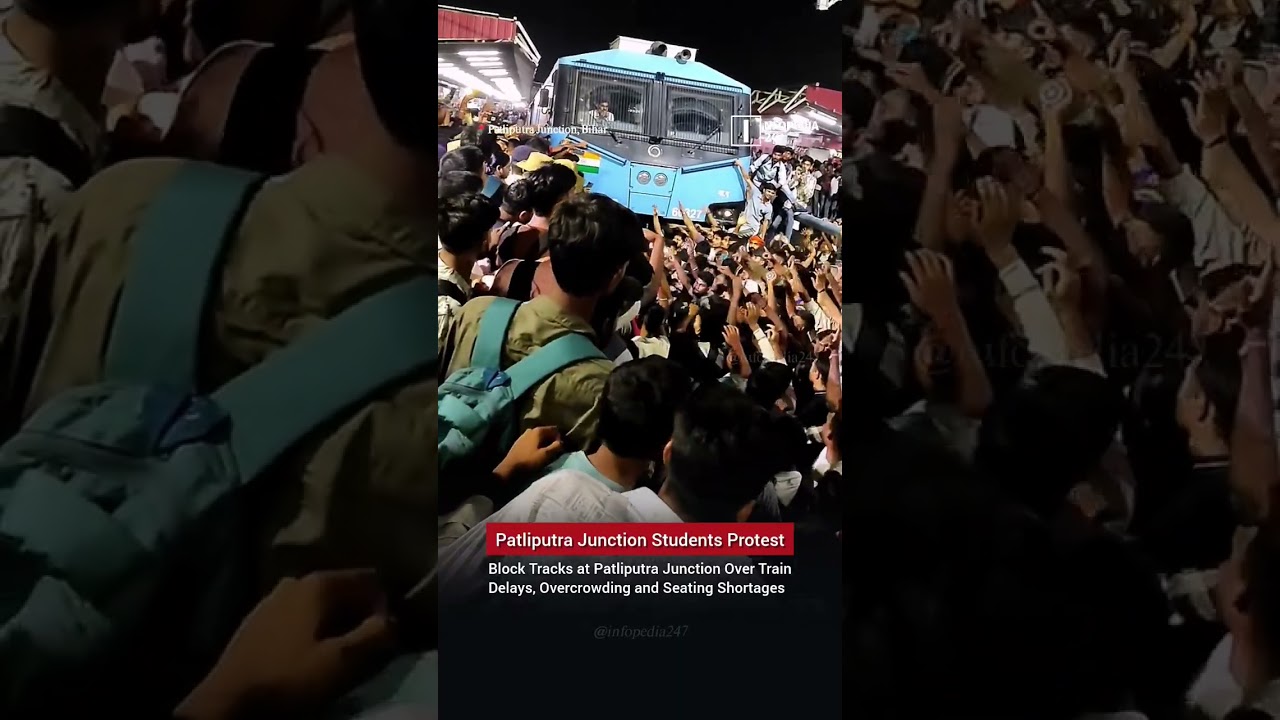 Students Protest at Patliputra Junction Over Train Delays & Overcrowding in Patna | #infopedia247