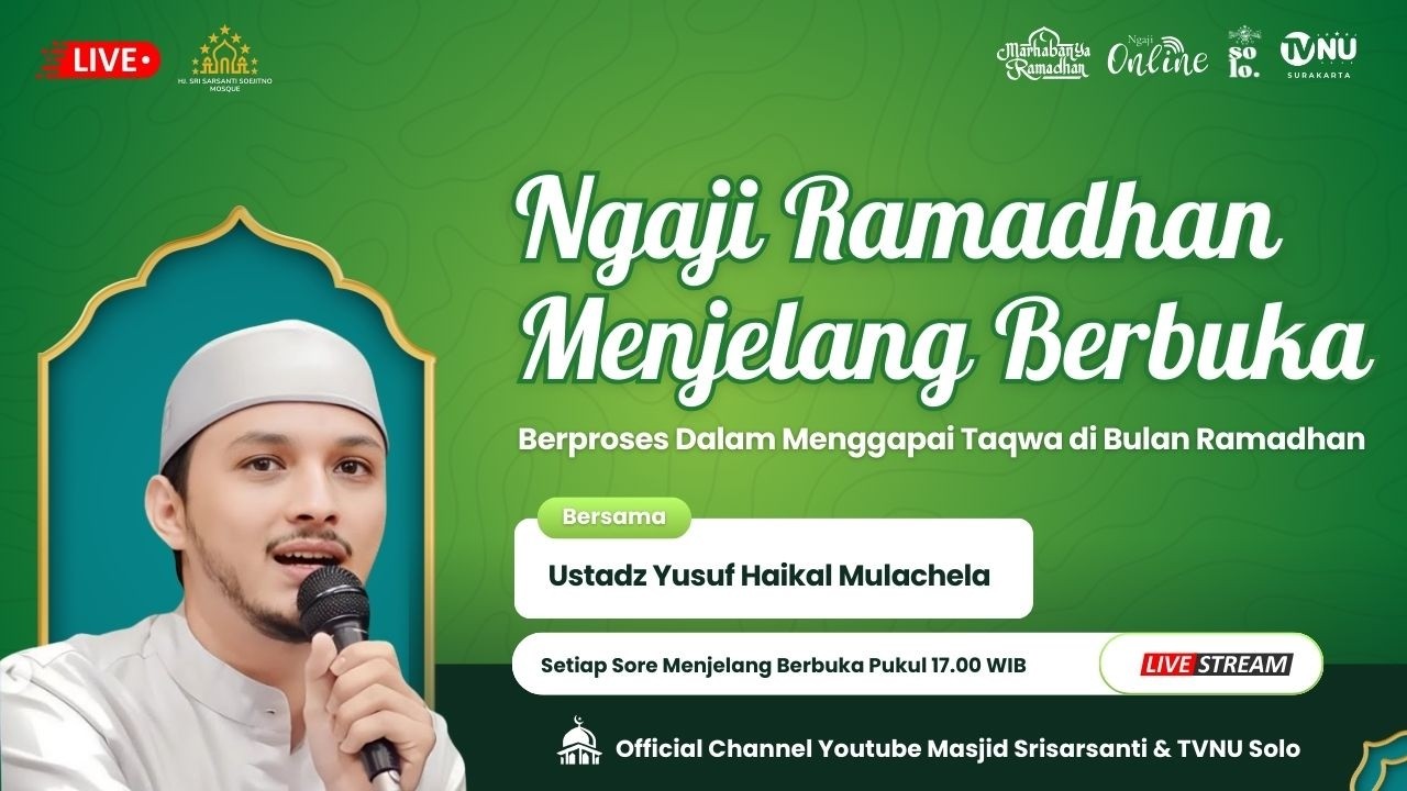 🔴 (LIVE) KAJIAN RAMADHAN MENJELANG BERBUKA MASJID SRI SARSANTI SOEJITNO PAJANG - 18 RAMADHAN 1447 H