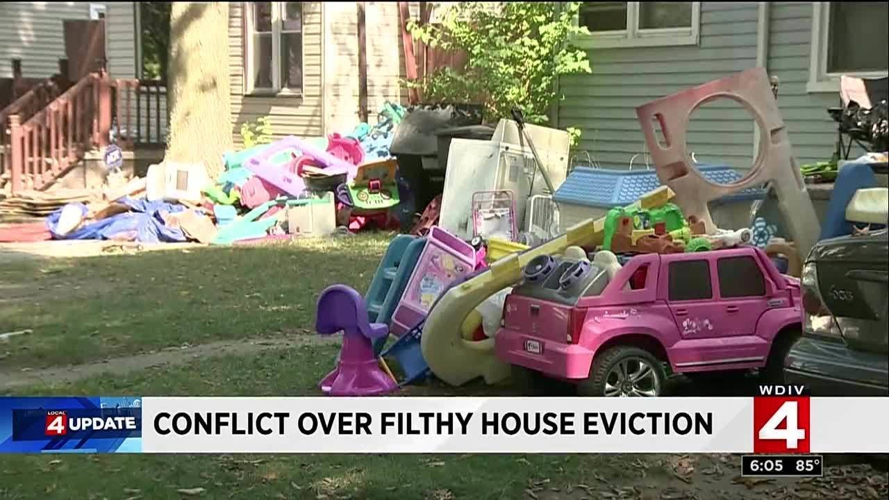 Conflict over filthy house eviction