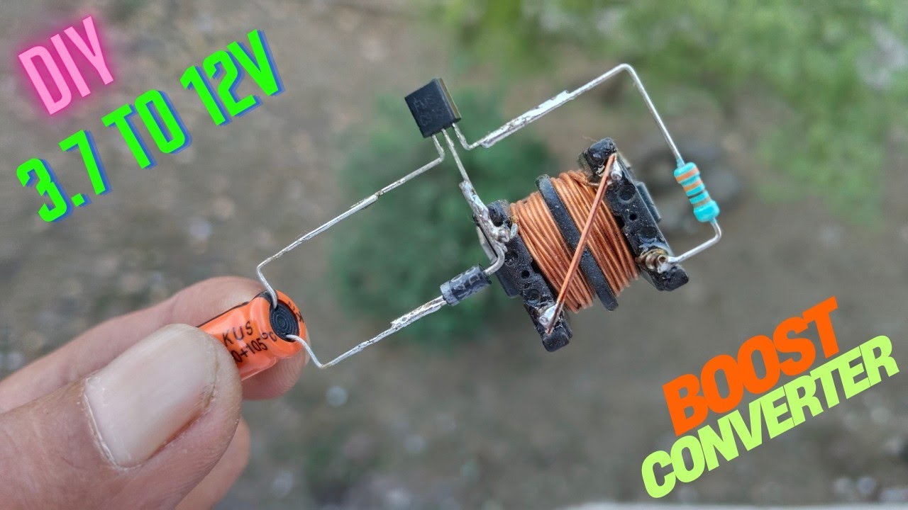 DIY 3.7V TO 12V DC BOOST CONVERTER USING TRANSISTOR C945