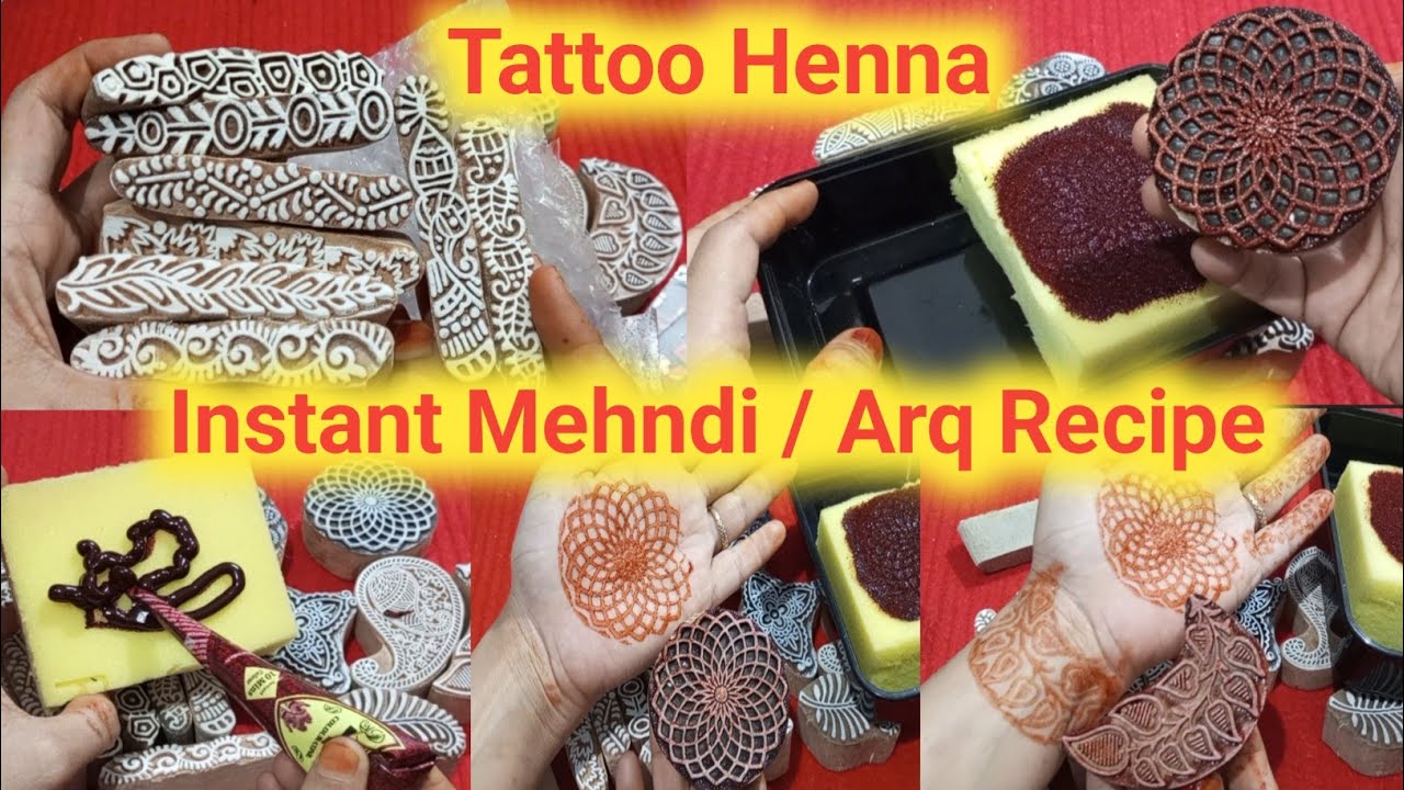 Tattoos Henna Recipe | Stamp Mehmdi Kese Lagaye | Stamp mehndi solution | Instantmehndi / Arq Recipe