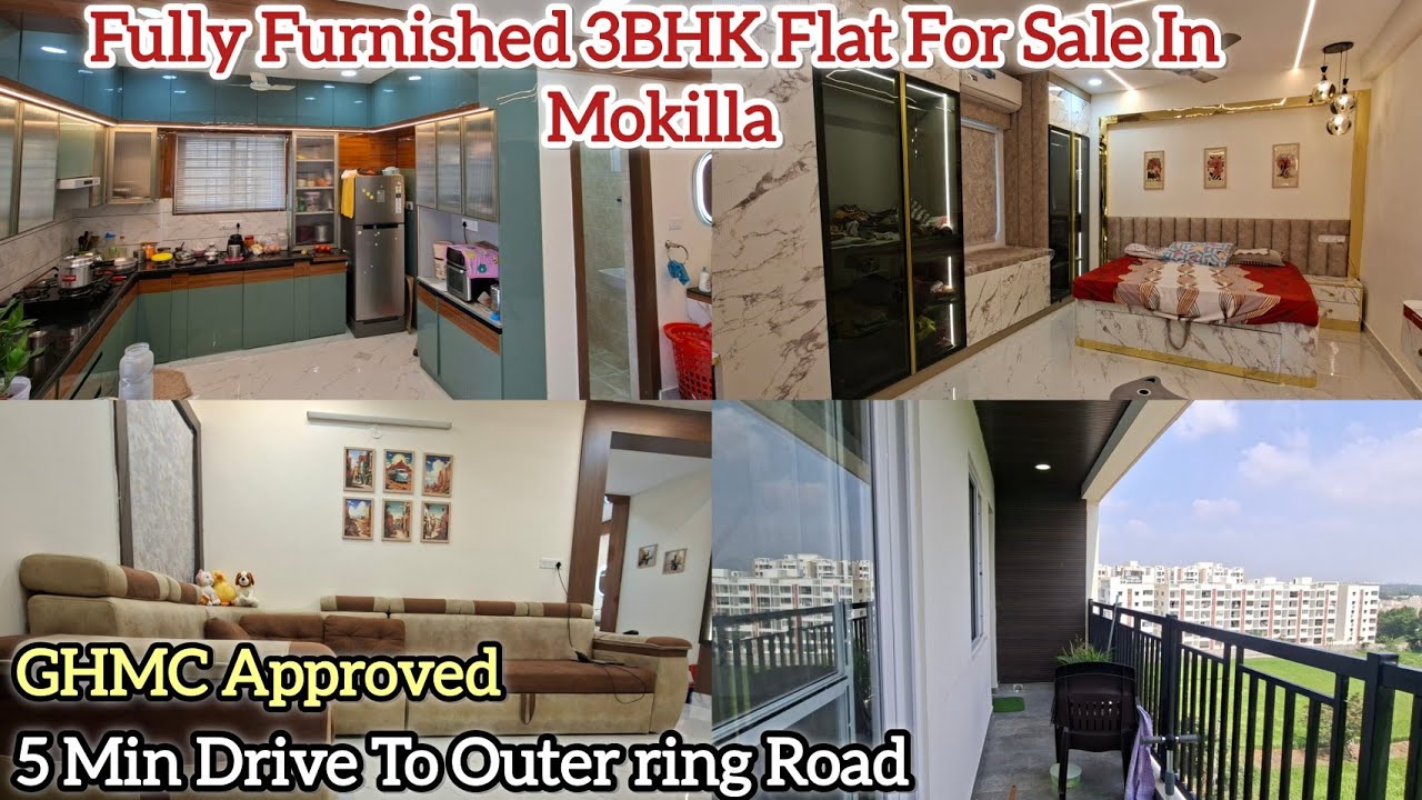 Fully Furnished 3BHK Flat For Sale In Mokilla || 1750 Sft || West  || 5 Months Old || Code: BSR-14✨️