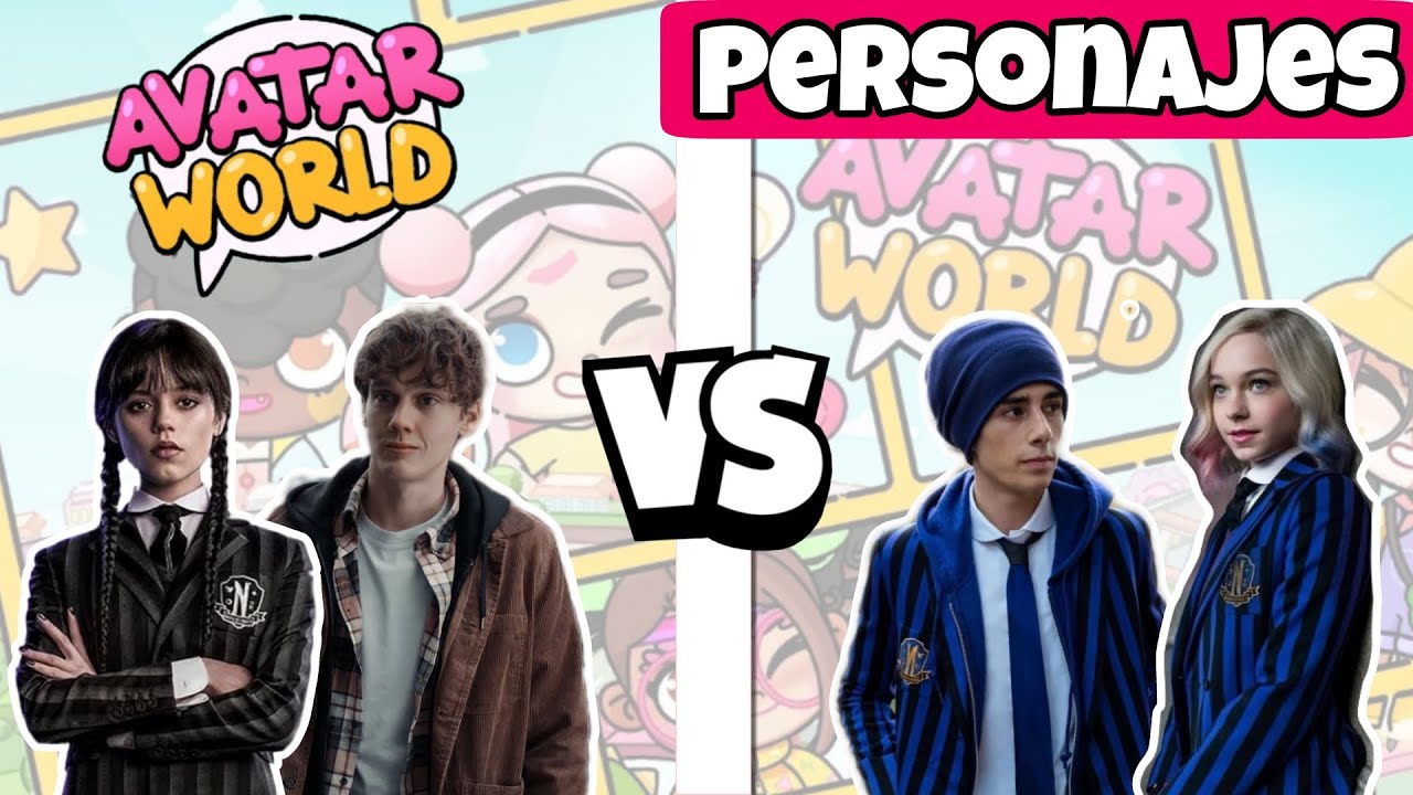 Merlina y Tyler VS Enid y Ajax en AVATAR WORLD 