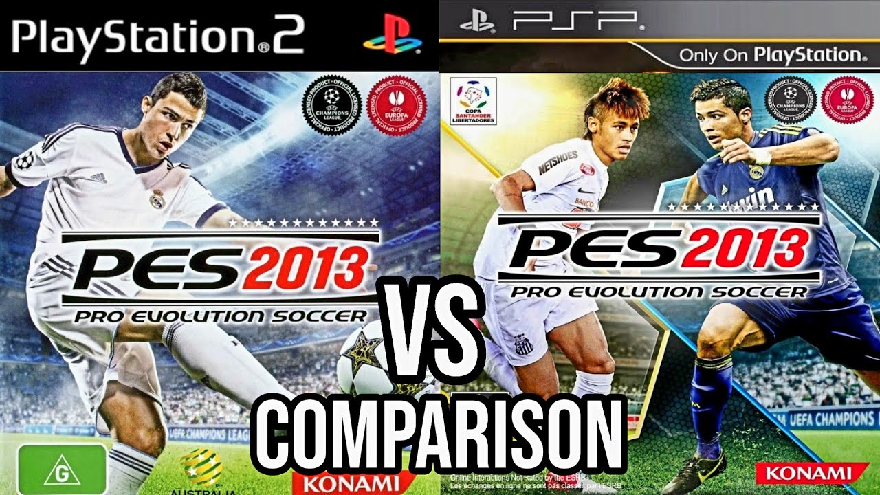 PES 2013 PS2 против PSP