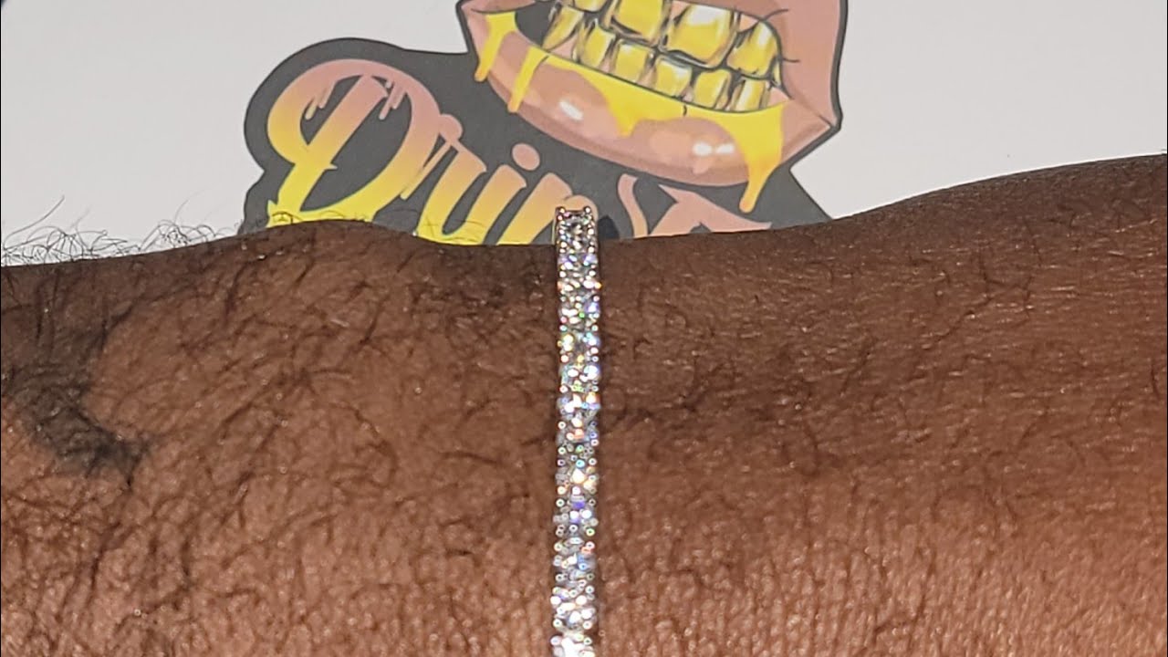 Driptalkjewelry 3mm 925 Silver Moissanite Tennis Bracelet