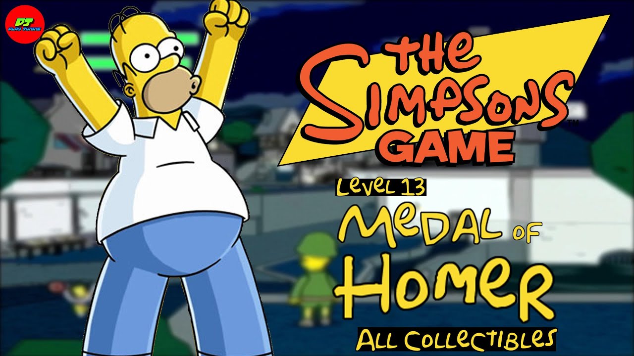 The Simpsons Game PS2: Level 13 - Medal of Homer (All Collectibles)