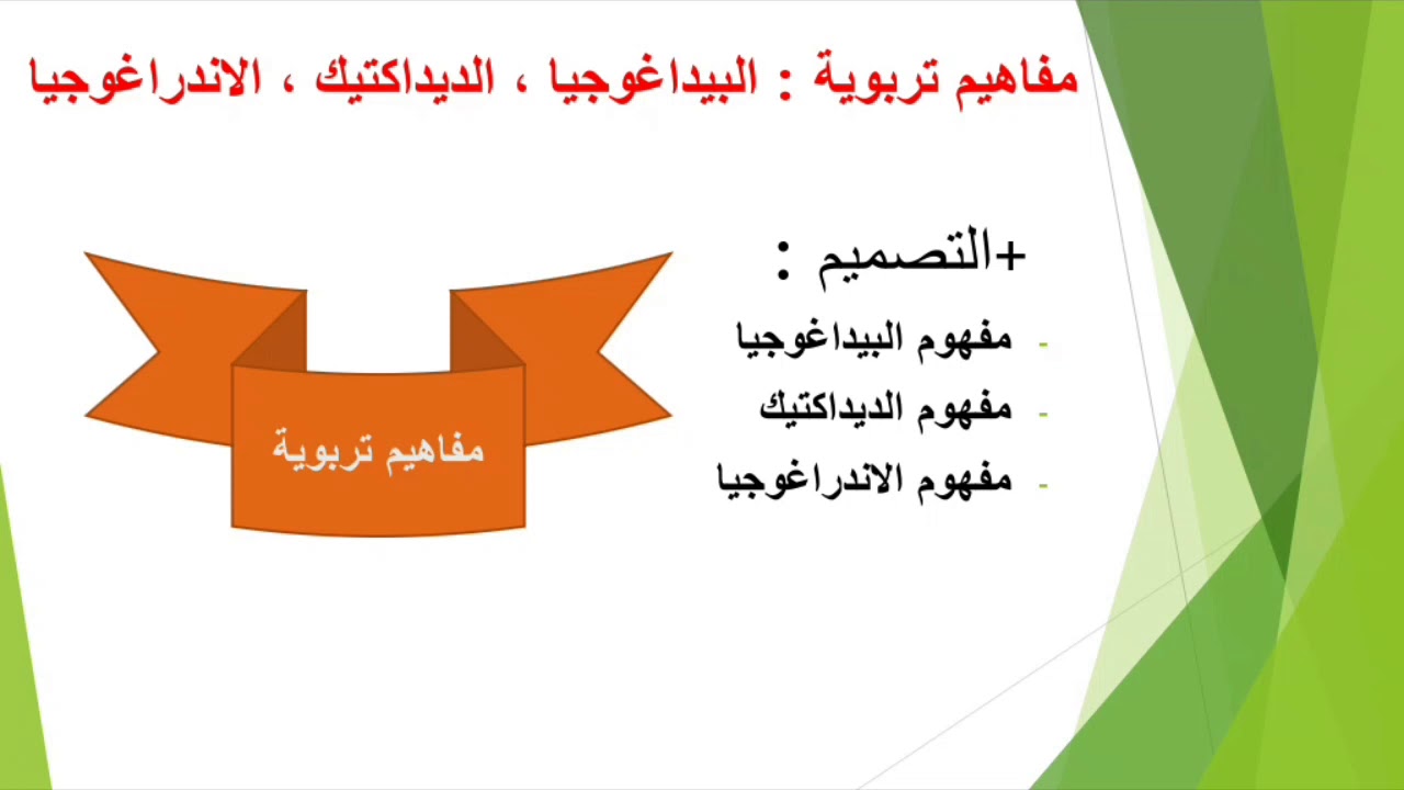 # مفاهيم تربوية : الفرق بين البيداغوجيا و الديداكتيك و الاندراغوجيا .