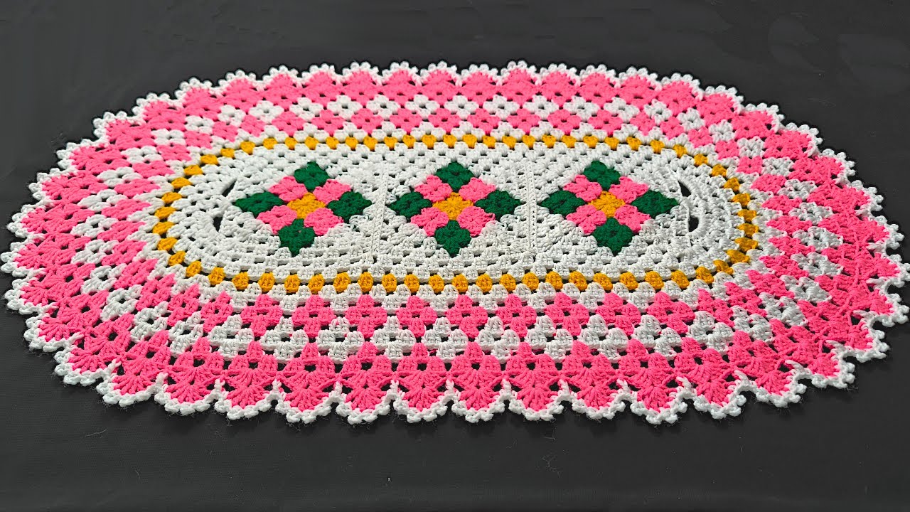 ✨ Easy Oval Woolen Crochet Design | Beginner-Friendly Crochet Pattern Tutorial #389