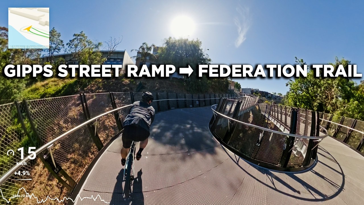 Riding Melbourne’s New Gipps St Ramp & Federation Trail Link