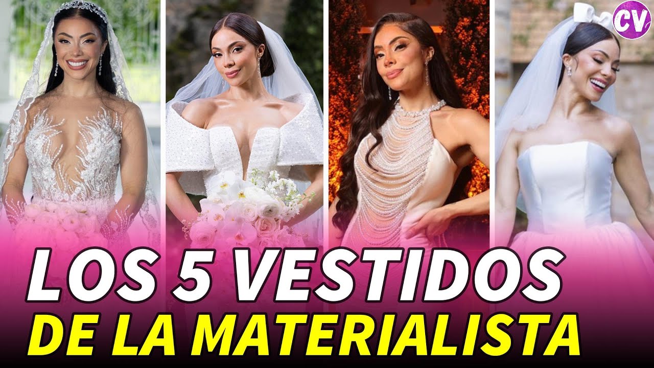 Los CINCO VESTIDOS de NOVIA de La Materialista en su BODA 👰💍👆