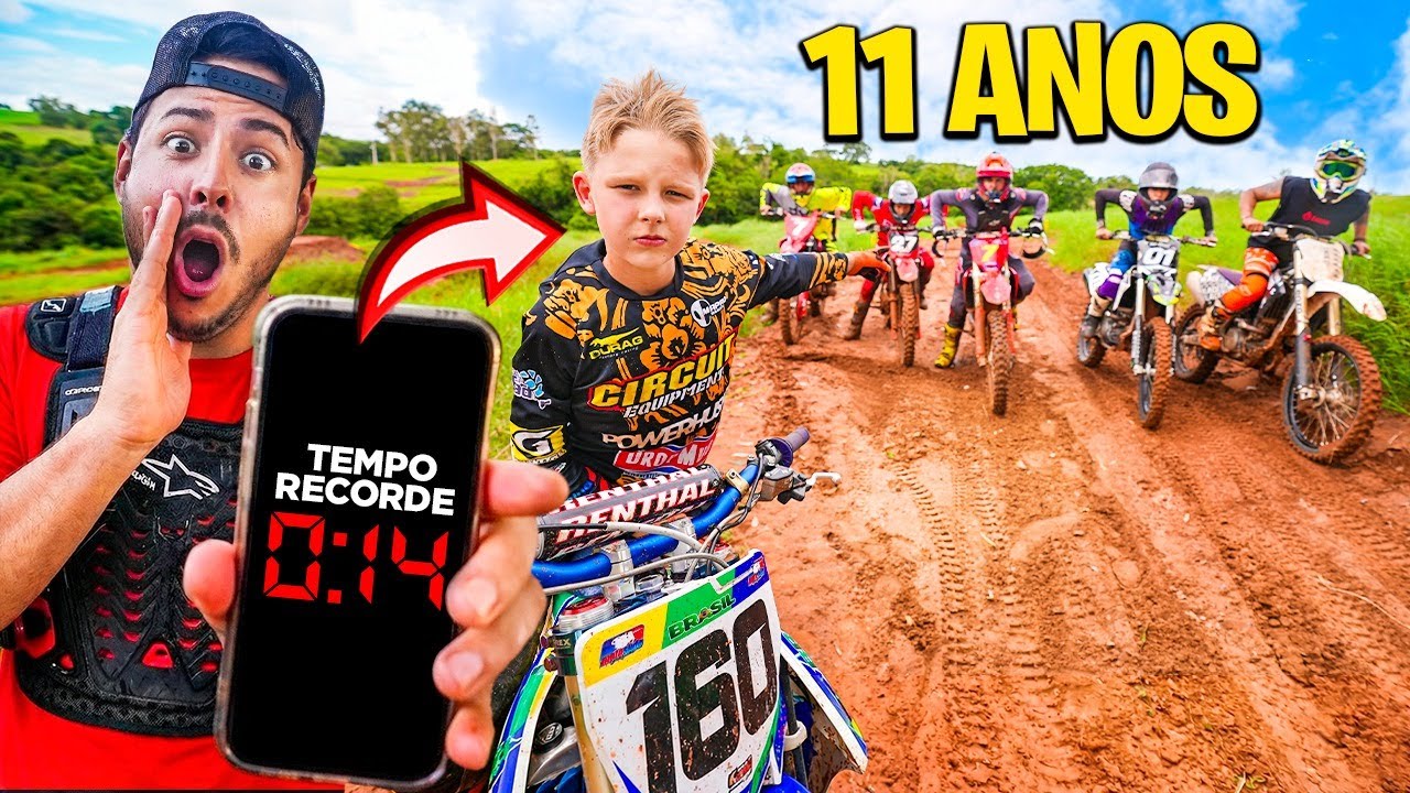 ESSE MENINO DE 11 ANOS VAI TENTAR BATER O RECORDE DA MINHA PISTA NA FAZENDA