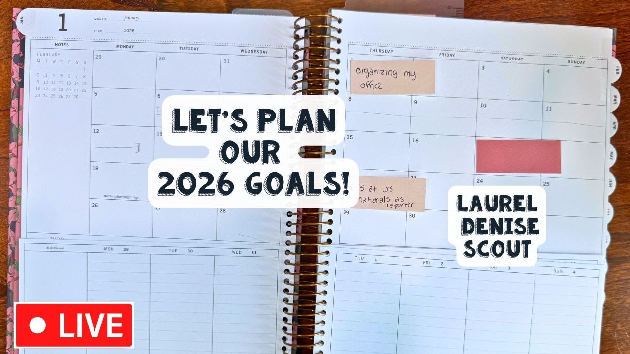 🔴 Live:  Plan with me for 2026 goals + resolutions + money | Laurel Denise Planner