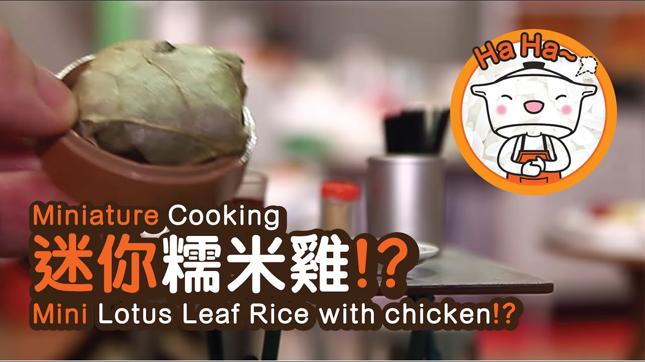 Miniature Cooking | Mini Lotus Leaf Rice with chicken | 迷你糯米雞 | Tiny Kitchen | 迷你廚房