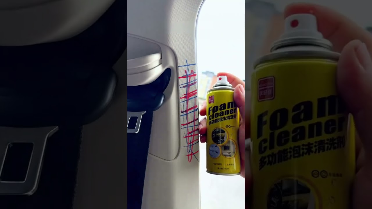 Car Interior Foam Cleaner - Perfect for Leather, Tires, Spray and Wipe for a Brand-New Look!#car